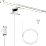 Lampe miroir led, lampe armoire, applique salle de bain, lumi�re blanche neutre 4000 kelvin, 5w, 650lm, ...