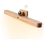 Lampe miroir salle de bain � led, applique murale en bois de 30 cm avec design magn�tique, lampe de miroir ...