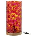 Lampe  poser mosaque en verre  fleur  45cm multicolore