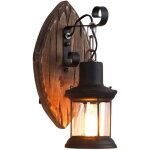 Lampe murale en bois industriel lumi�re chaude lampe murale de style rustique lampe de lit int�rieure ...