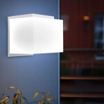 Lampe murale d'extrieur lampe murale de faade lampe de porte d'entre, alu verre blanc , 1x e27, lxlxh ...
