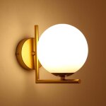 Lampes murales modernes en or, luminaires muraux int�rieurs avec abat - jour en verre, appliques � led, ...