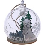 Lampe de nol en forme de boule de verre, lampe ronde en cristal et fil de cuivre, lumire led pour paysage, ...