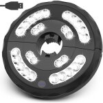 Lampe parapluie rechargeable usb, lampe parapluie d'ext�rieur pour la plage et les tentes (blanche)