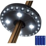 Lampes de parasol ulisem, 3 modes de luminosité, 28 led 220 lux, alimentées par 4 piles aa, idéales pour ... Lampes de parasol ulisem, 3 modes de luminosité, 28 led 220 lux, alimentées par 4 piles aa, idéales pour ...