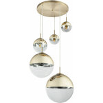 Lampe � pendule suspendue salle de travail sph�re en verre projecteurs plafonnier bureau luminaire or ...