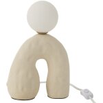Lampe  poser en pierre avec globe en verre