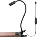 Lampe  pince en aluminium, lampe de lecture led  col de cygne flexible  360, lampe de bureau avec ...