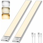 Lampe de placard 30cm � d�tecteur de mouvement int�rieur, r�glette led cuisine sans fil, lumi�re d'armoire ...