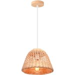 Lampe de plafond rtro lustre en bambou lampe  suspension d'intrieur moderne pour salon, chambre, cuisine ...