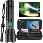 Lampes de poche rechargeables haute luminosité - 10 000 lumens, faisceau long, lampe torche led ultra ... Lampes de poche rechargeables haute luminosité - 10 000 lumens, faisceau long, lampe torche led ultra ...