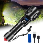 Lampe de poche rechargeable haute luminosit�, 3000 lumens, led tactique ultra - brillante. parfaite pour ...