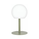 Lampe � poser pop - boule kaki rechargeable en m�tal led ip44, 400 lumens, cct et dimmable, hauteur ajustable ...