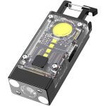 Lampe porte - cl�s torche, lampe de travail porte - cl�s avec panneau solaire et 6 modes d'�clairage, ...