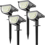 Lampe puissante [37led / 4pack] spot solaire exterieur ip65 imperm�able, lumi�re, eclairage pour les ...