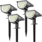 Lampe puissante [37led / 4pack] spot solaire exterieur ip65 imperm�able, lumi�re, eclairage pour les ...