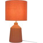 Lampe relaxdays, pied c�ramique � motifs, abat - jour tissu, e14, hxd: 42 x 23 cm, lampe de chevet avec ...