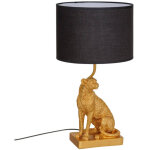 Lampe � poser en r�sine  l�opard  47cm dor�