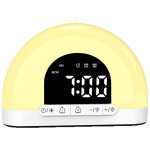 Lampe r�veil intelligente simulateur d'aube, double alarme, veilleuse pour favoriser le sommeil, lampe ...