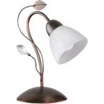 Defibrico - lampe � poser salon �clairage lampadaire m�tal cristal verre blanc rouille trio 500700128 ...