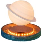 Lampe saturne lvitation magntique impression 3d lumire lune avec base lumineuse flottante & tournante ...