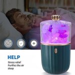 Lampe de sel de l'himalaya 2 en 1, diffuseur d'huiles essentielles, lampe de sel en cristal, veilleuse ...