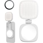 Lampe selfie magn�tique pour t�l�phones portables, avec miroir, id�ale pour les selfies et les visioconf�rence ...