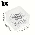 Lampes solaires d?all�e effet cube roche de glace ? led avec capteur de lumi�re pour jardin et d�corations ...
