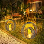 Lampe solaire boule orientale d�corative lumi�re jardin solaire lampe solaire m�tal pour ext�rieur, verre ...
