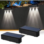 Lampes solaires pour clture de jardin, lot de 2 appliques murales solaires  3 led lampes solaires tanches ...