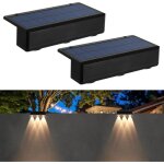 Lampes solaires pour clture de jardin, lot de 2 appliques murales solaires  3 led lampes solaires tanches ...