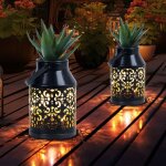 Lampes solaires pour d�coration de balcon ext�rieur motif d�coration de jardin lanterne solaire en m�tal ...