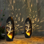 Lampes solaires de d�coration de jardin pour l'ext�rieur, d�coration de balcon ext�rieur, noir, argent, ...