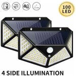 Lampe solaire ext�rieur 100 led, �clairage solaire 1000 lumens ext�rieur solaire d�tecteur de mouvement ...