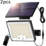 Lampe solaire ext�rieur 172 led 3 modes lumi�re solaire ext�rieure d�tecteur de mouvement, lampe solaire ...