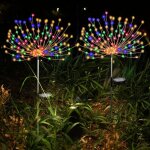 Lampes solaire ext�rieur, 2 paquets 120 led lumi�re de feu d'artifice �nergie solaire - 2 modes �clairage ...