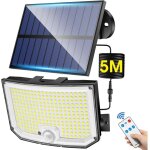 Lampe solaire exterieur, 238led 2000lm lumiere solaire exterieur detecteur de mouvement eclairage exterieur ...