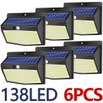 Lampe solaire exterieur, lot de 6 lumiere solaire exterieur avec détecteur de mouvement, 138led spot ... Lampe solaire exterieur, lot de 6 lumiere solaire exterieur avec détecteur de mouvement, 138led spot ...