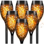 Lampe solaire exterieur, 6 pi�ces 12 led lampe solaire exterieur jardin featuring effet de flamme r�aliste, ...