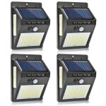 Lampes solaires pour ext�rieur avec d�tecteur de mouvement, 4 pack 100led lumi�re solaire ip65 etanche ...