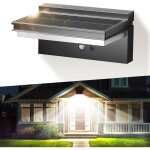 Lampe solaire extrieur dtecteur de mouvement, 4400mah 1500 lm trs lumineux lumire murale extrieure, ...