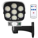 Lampe solaire d'ext�rieur avec d�tecteur de mouvement sans fil et cam�ra de s�curit� factice ip66 �tanche ...