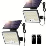 Lampe solaire exterieur detecteur de mouvement avec télécommande, 127 led lumiere solaire ip65 Étanche ... Lampe solaire exterieur detecteur de mouvement avec télécommande, 127 led lumiere solaire ip65 Étanche ...