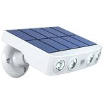 Lampe solaire extrieur tanche orientable avec dtecteur de mouvement - panneau a recharge rapide haute ...