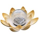 Lampes solaires d'ext�rieur, globe d�coratif en forme de lotus en verre bris�, guirlandes lumineuses ...