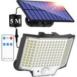 Lampe solaire exterieur jardin 1unit 2000lm ip65 capteur 270 3modes lumiere solaire exterieur lampe ...