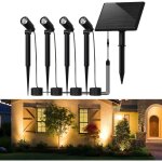 Lampes solaires extrieur lampe solaire de jardin gbly lampes solaires led spots de jardin blanc chaud ...