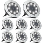 Lampe solaire exterieur, lumiere solaire exterieur 8 pi�ces, lampe solaire exterieur jardin 8led, spot ...