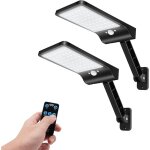 Lampe solaire d'extrieur, projecteur solaire led d'extrieur, clairage mural de jardin avec dtecteur ...
