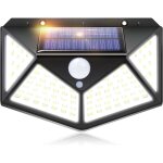 Lampe solaire extrieure iotses 100led 2200mah 3 modes avec capteur de mouvement 270 des quatre cts ...